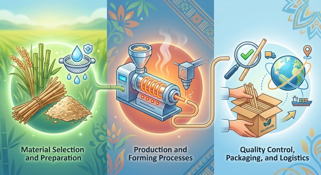 How Southeast Asia Manufactures Straws: 3 Key Production Steps