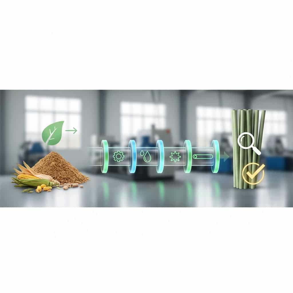 Biodegradable Straw Production Process: Complete Step-by-Step Guide