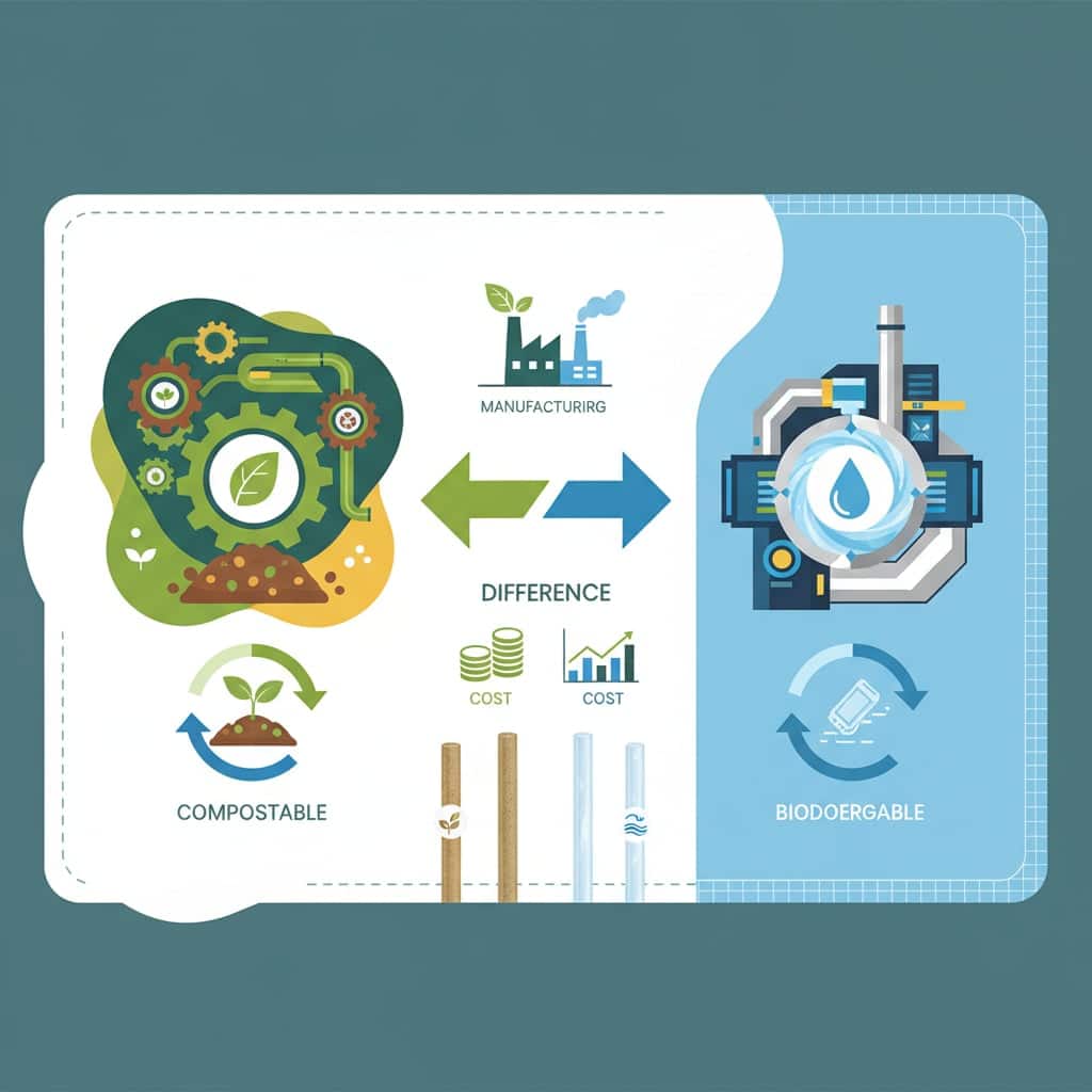 Differences Between Compostable & Biodegradable Straw Equipment