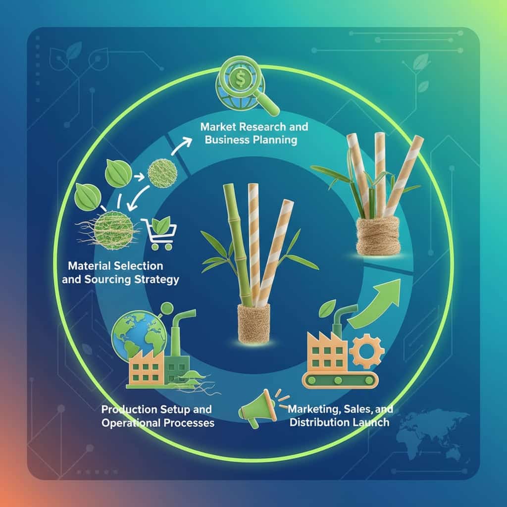 Danh sách kiểm tra sản xuất ống hút sinh thái cho startup: Hướng dẫn khởi động